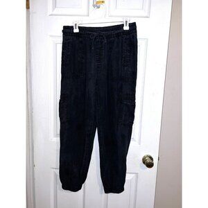 AMERICAN EAGLE OUTFITTERS Womens Black Lyocell Drawstring Jogger Pants